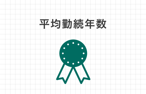 平均勤続年数 16年 多くの社員が腰を据えて長く働いています。